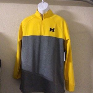 NIKE GOLF UNIVERSITY OF MICHIGAN DRI-FIT VICTORY 1/2 ZIP PULLOVER